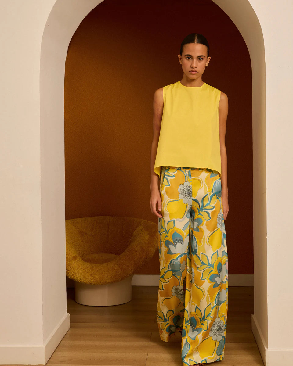 Pantalón flores amarillas