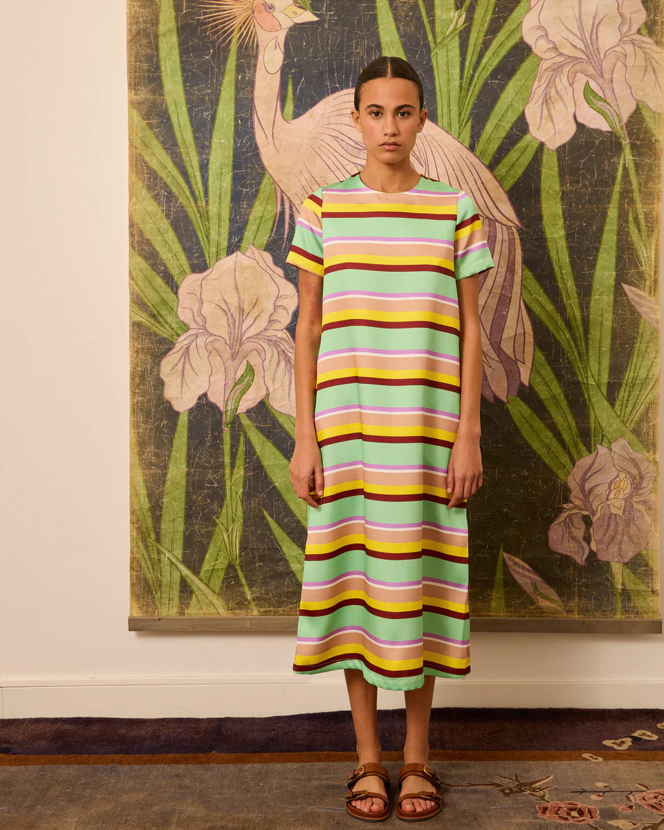 Vestido rayas verdes