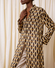 Cargar imagen en el visor de la galería, Blusa larga estampada amarillo
