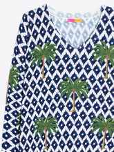 Cargar imagen en el visor de la galería, JERSEY AZUL IKAT PALMERAS
