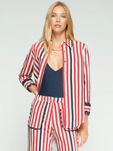 Cargar imagen en el visor de la galería, CAMISA RAYAS ROJO MARINO ONDULINA
