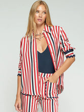Cargar imagen en el visor de la galería, CAMISA RAYAS ROJO MARINO ONDULINA
