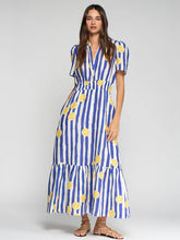 Cargar imagen en el visor de la galería, VESTIDO RAYAS LIMONES
