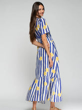 Cargar imagen en el visor de la galería, VESTIDO RAYAS LIMONES
