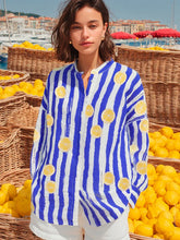 Cargar imagen en el visor de la galería, CAMISA RAYAS LIMONES
