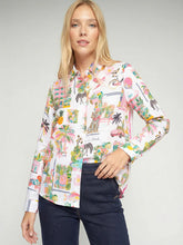 Cargar imagen en el visor de la galería, CAMISA BLANCA ESTAMPADO CALIFORNIA
