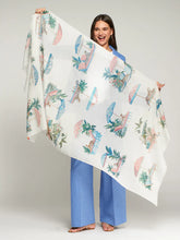 Cargar imagen en el visor de la galería, FOULAR ESTAMPADO LEOPARDOS Y SOMBRILLAS
