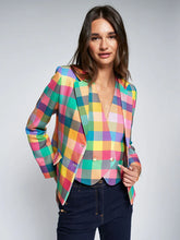 Cargar imagen en el visor de la galería, CHAQUETA CUADROS GINGHAM MULTICOLOR
