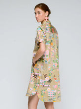 Cargar imagen en el visor de la galería, VESTIDO CORTO ESTAMPADO CALIFORNIA
