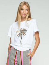 Cargar imagen en el visor de la galería, CAMISETA BLANCA PALMERA BORDADA
