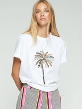 Cargar imagen en el visor de la galería, CAMISETA BLANCA PALMERA BORDADA
