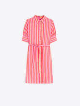 Cargar imagen en el visor de la galería, VESTIDO CAMISERO RAYAS ROSA
