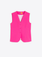 Cargar imagen en el visor de la galería, CHALECO CREPÉ ROSA FLUOR

