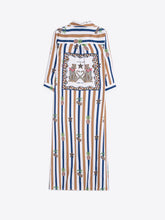 Cargar imagen en el visor de la galería, VESTIDO CAMISERO RAYAS PIÑAS

