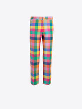 Cargar imagen en el visor de la galería, PANTALÓN RECTO CUADROS GINGHAM MULTICOLOR
