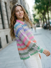 Cargar imagen en el visor de la galería, CAMISA ESTAMPADO RAYAS Y LUNARES MULTICOLOR
