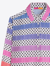 Cargar imagen en el visor de la galería, CAMISA ESTAMPADO RAYAS Y LUNARES MULTICOLOR
