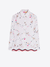 Cargar imagen en el visor de la galería, CAMISA BLANCA ESTAMPADO CABALLOS Y ESTRELLAS
