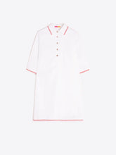 Cargar imagen en el visor de la galería, VESTIDO BLANCO RIBETE ROJO
