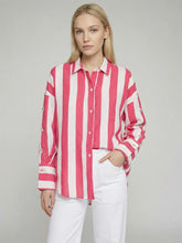 Cargar imagen en el visor de la galería, CAMISA RAYAS ROJO Y BLANCO
