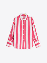 Cargar imagen en el visor de la galería, CAMISA RAYAS ROJO Y BLANCO
