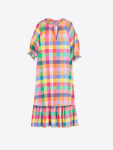 Cargar imagen en el visor de la galería, VESTIDO CUADROS GINGHAM MULTICOLOR
