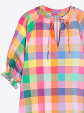 Cargar imagen en el visor de la galería, VESTIDO CUADROS GINGHAM MULTICOLOR
