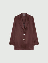 Cargar imagen en el visor de la galería, Blazer de ramio - MARRON
