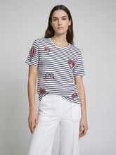 Cargar imagen en el visor de la galería, CAMISETA DE RAYAS BORDADOS VINTAGE
