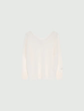 Cargar imagen en el visor de la galería, Jersey con cuello de pico - BLANCO LANA
