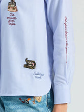 Cargar imagen en el visor de la galería, CAMISA ESPIGA AZUL CLARO HOTEL VILAGALLO
