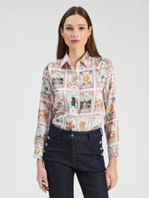 Cargar imagen en el visor de la galería, CAMISA SEDA CARTAS MADRID
