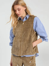 Cargar imagen en el visor de la galería, CHALECO PANA REVERSIBLE CAMEL Y CUADROS
