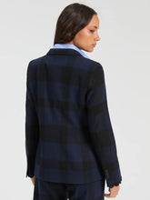 Cargar imagen en el visor de la galería, CHAQUETA VICHY MARINO NEGRO
