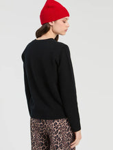 Cargar imagen en el visor de la galería, CARDIGAN FAUX TWIN SET MARRON Y NEGRO
