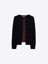 Cargar imagen en el visor de la galería, CARDIGAN FAUX TWIN SET MARRON Y NEGRO
