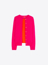 Cargar imagen en el visor de la galería, CARDIGAN FAUX TWIN SET FUCSIA Y NARANJA
