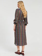 Cargar imagen en el visor de la galería, VESTIDO MIDI GEO CIRCULOS RAYAS MULTICOLOR

