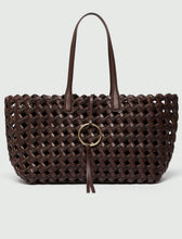 Cargar imagen en el visor de la galería, Bolso shopper grande trenzado - MARRON OSCURO

