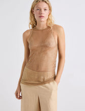 Cargar imagen en el visor de la galería, Top de malla con strass - BEIGE
