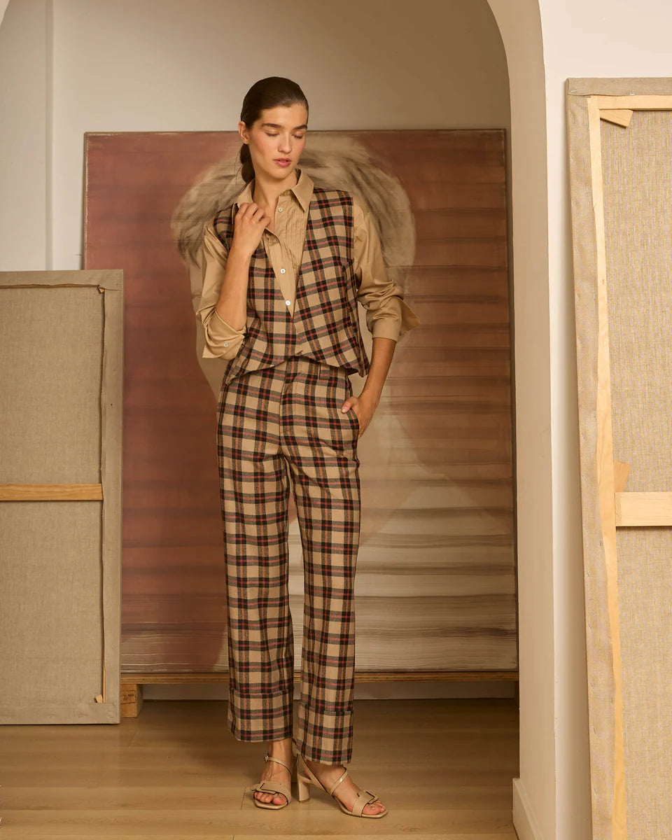Pantalón de cuadro escocés