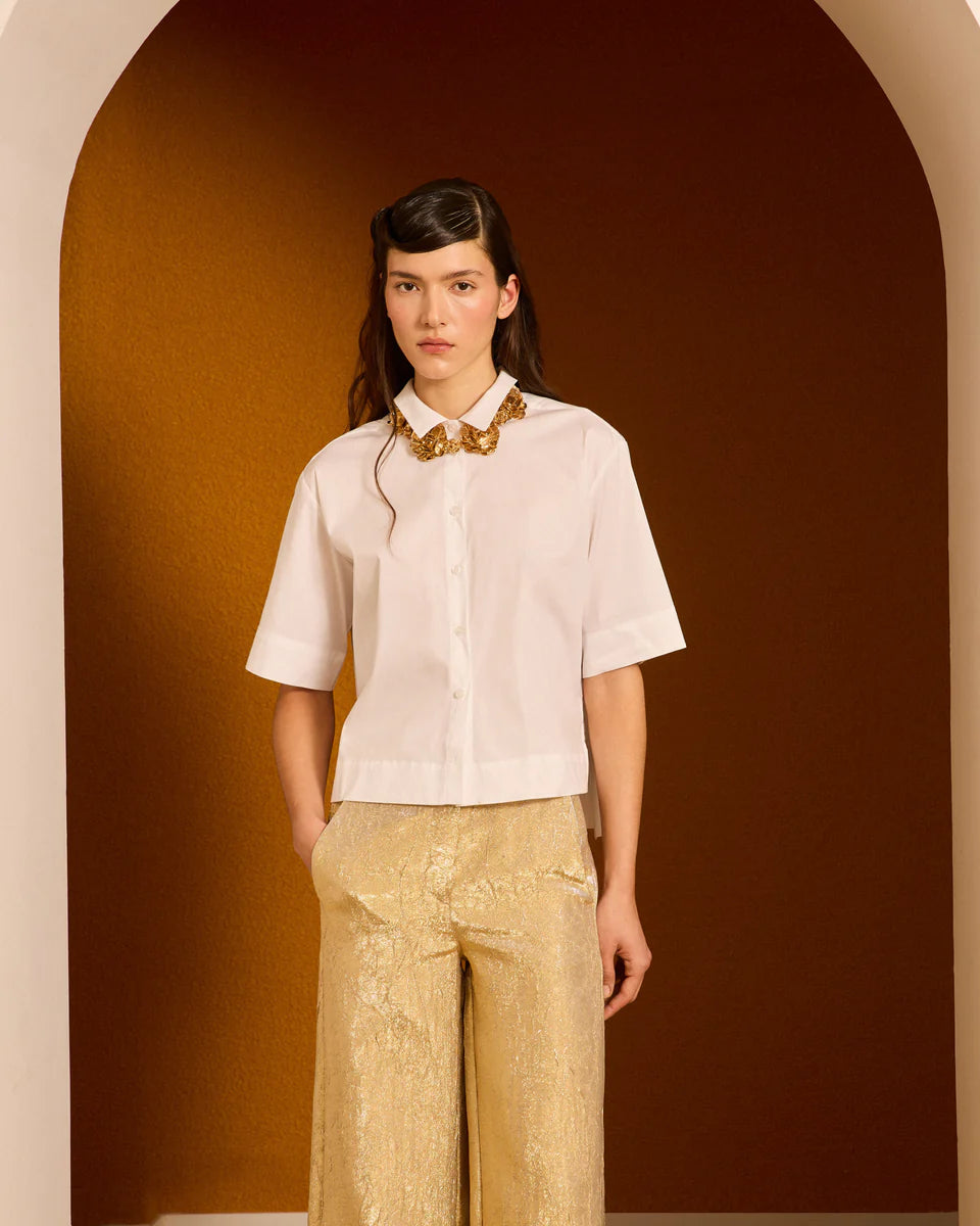 Camisa blanca de popelín