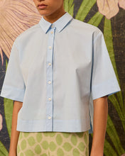 Cargar imagen en el visor de la galería, Camisa azul de popelín

