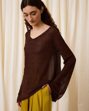 Cargar imagen en el visor de la galería, Jersey pico lurex chocolate
