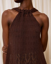 Cargar imagen en el visor de la galería, Top halter lurex chocolate

