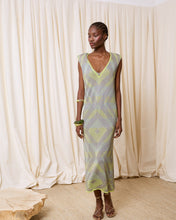 Cargar imagen en el visor de la galería, Vestido lurex multicolor verde
