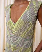 Cargar imagen en el visor de la galería, Vestido lurex multicolor verde
