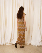 Cargar imagen en el visor de la galería, Vestido lurex multicolor dorado
