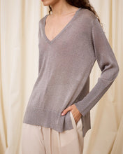 Cargar imagen en el visor de la galería, Jersey doble pico lurex plata

