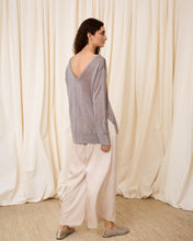 Cargar imagen en el visor de la galería, Jersey doble pico lurex plata
